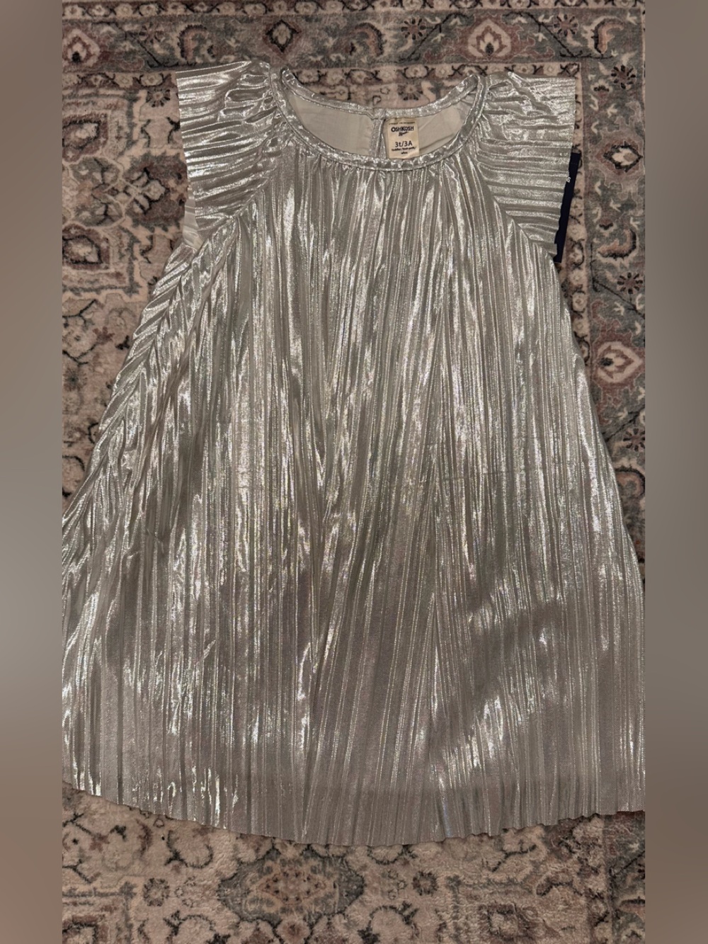 OshKosh B'gosh Silver Metallic Toddler Dress 3T